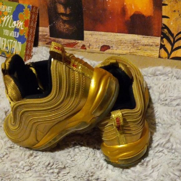Nike Air Max 97 CT4556-700 Gold Athletic Sneakers - Picture 5 of 7